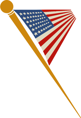 Us Flag On Pin Clipart