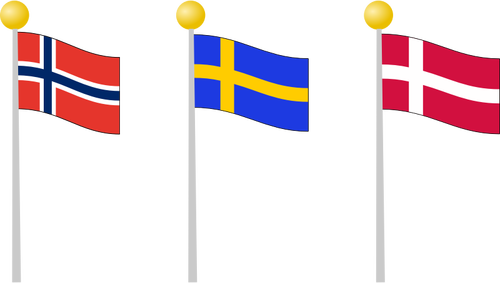 Scandinavian Flags Clipart