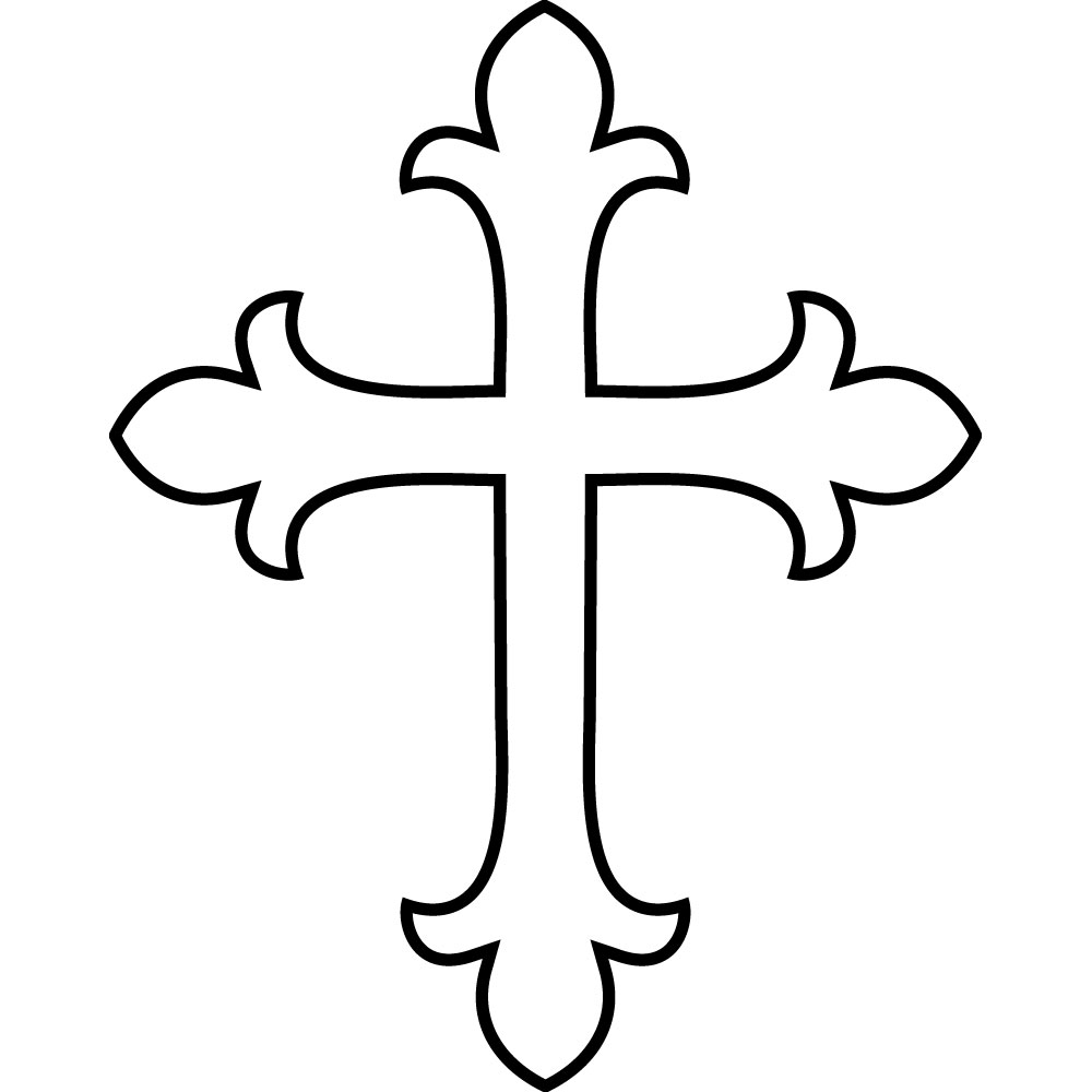 Fleur De Lis Cross Religious Art For Clipart