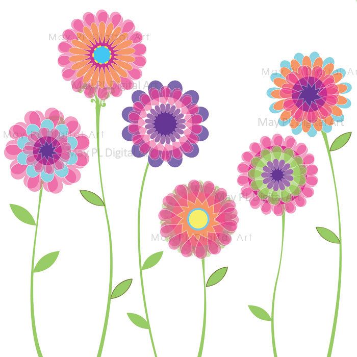 Floral Images About On Flower Clips Spring Clipart