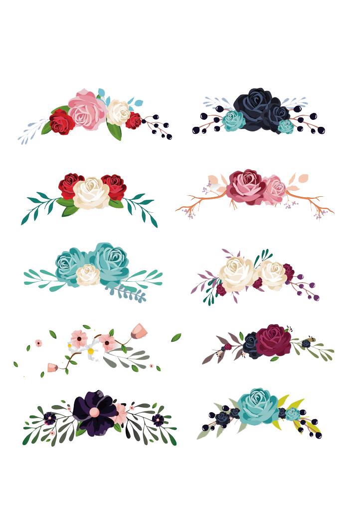 Flower Material Collection Decoration Euclidean Vector Floral Clipart