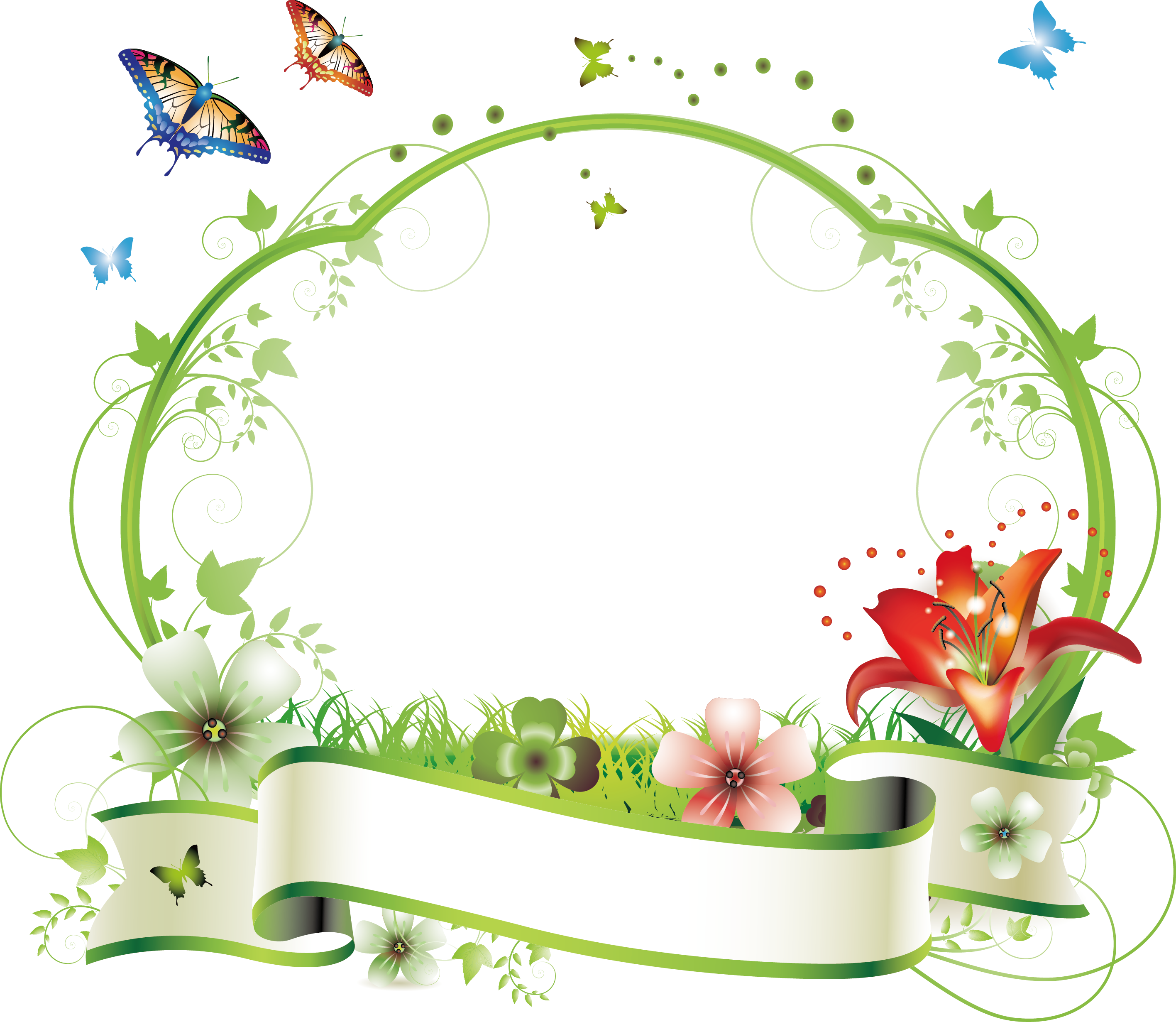 Picture Plant Flower Summer Frame Vector Design Clipart