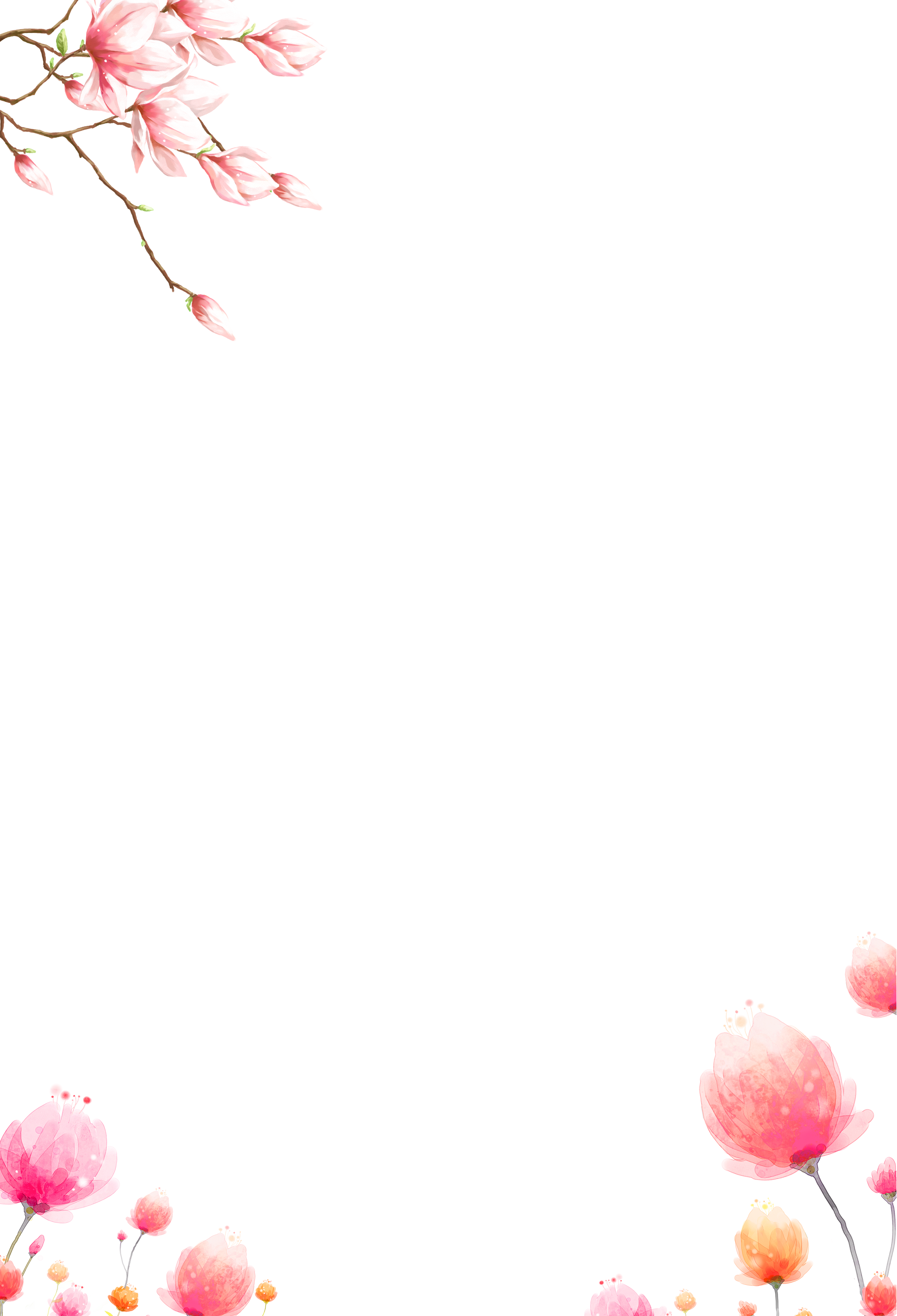 Pink Beautiful Flowers Border Free Transparent Image HD Clipart
