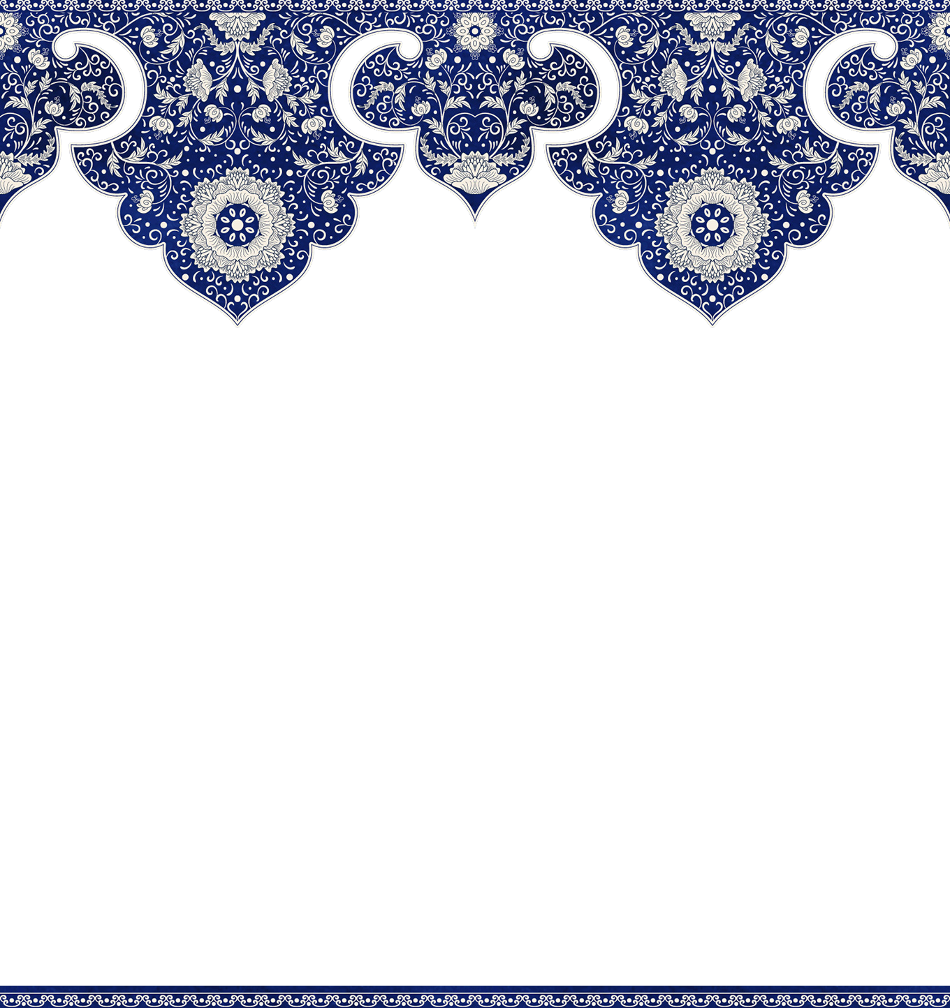 Blue Floral Flower Border Chinese PNG File HD Clipart