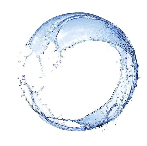Blue Water Splash Round Flower PNG File HD Clipart