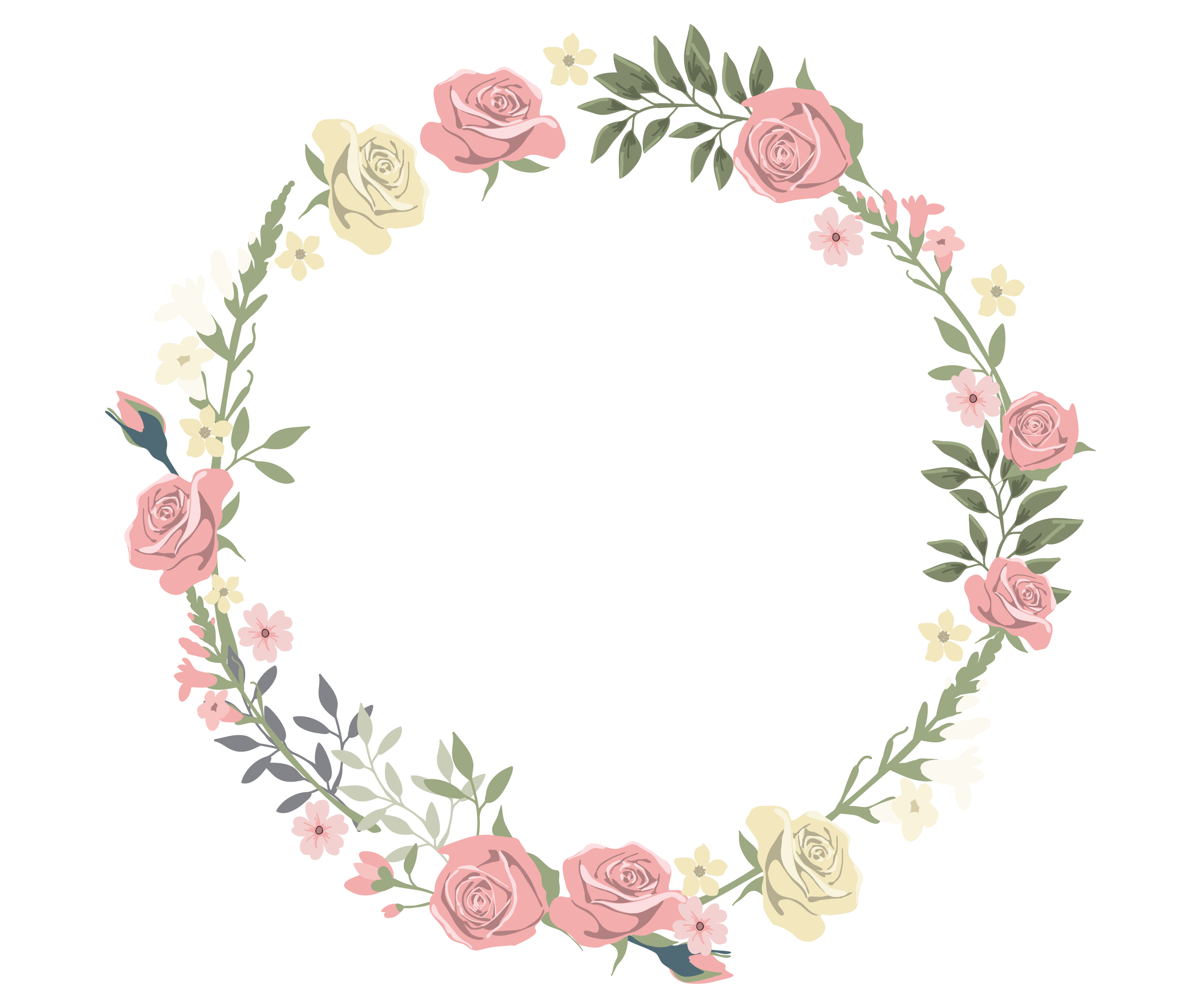Decorative Picture Flower Border Rose Frame Wedding Clipart