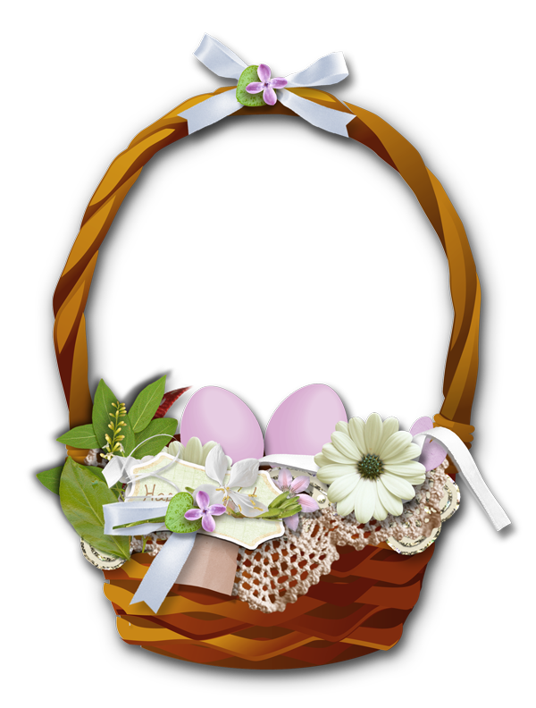 Basket Flower Easter PNG File HD Clipart