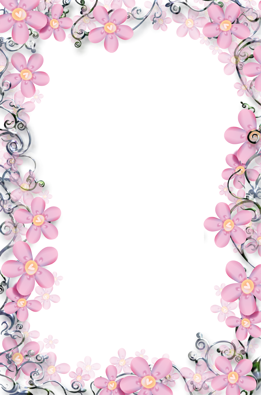 Floral Picture Frame Flower Template PNG File HD Clipart