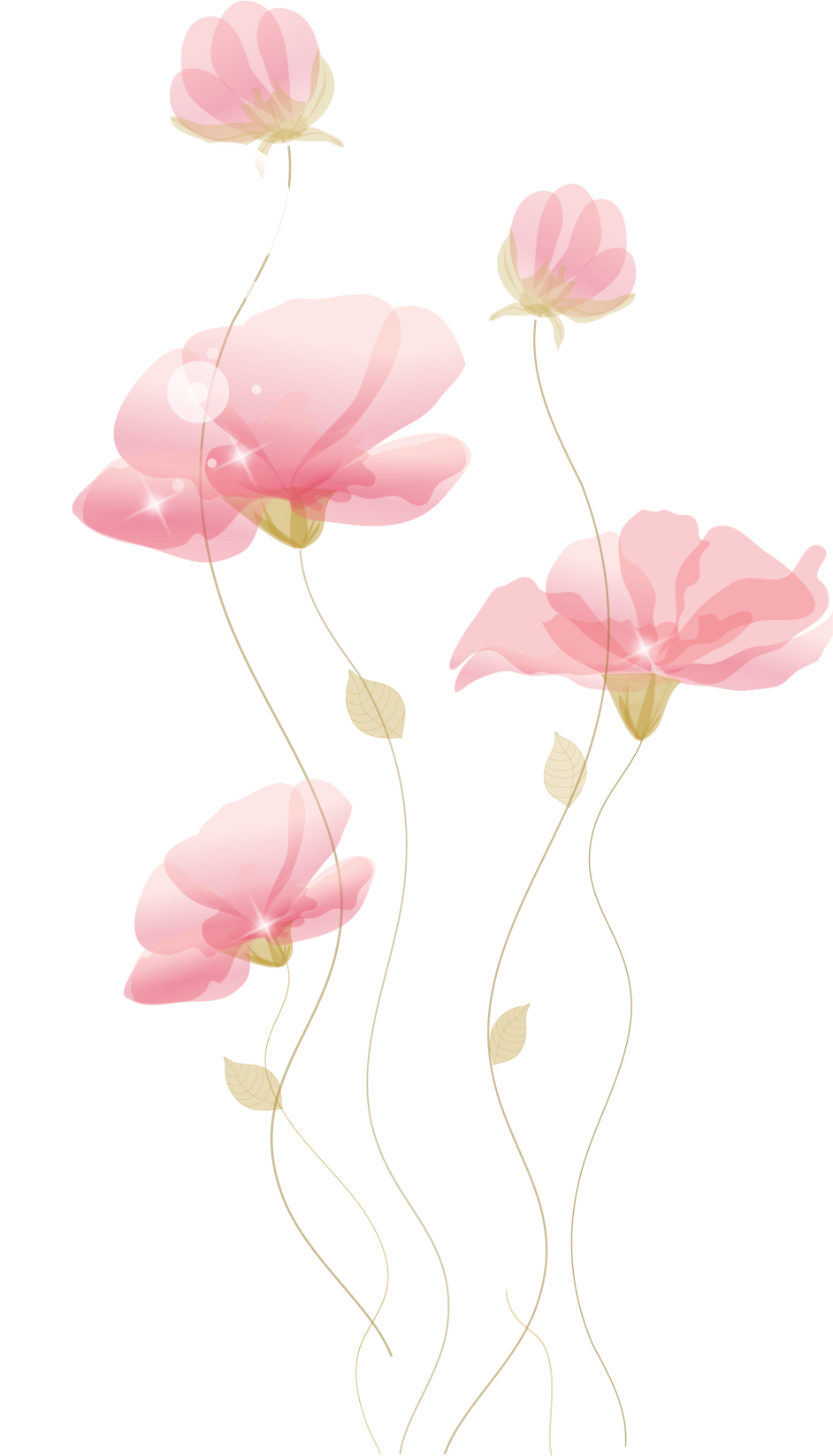 Flowers Hand-Painted Free Transparent Image HQ Clipart