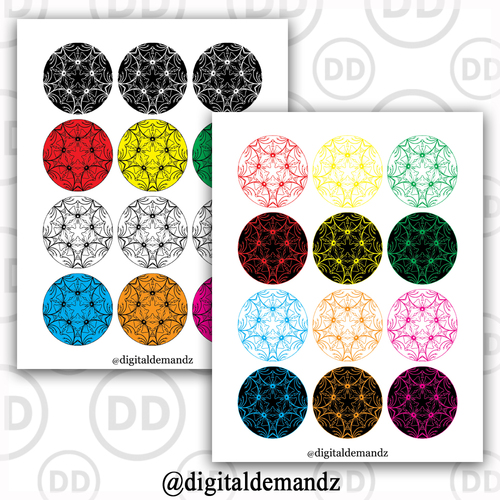 Floral Stickers Clipart