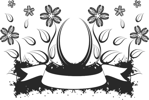 Illustration With Flowers Clipart