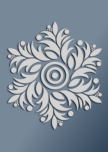 Floral Motif On Grey Background Clipart