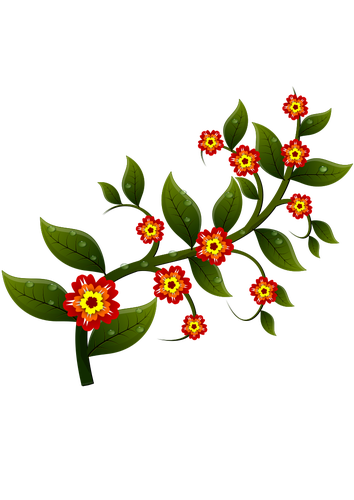 Flowers On A Branch Clipart