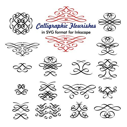 Calligraphic Flourishes Pack Clipart