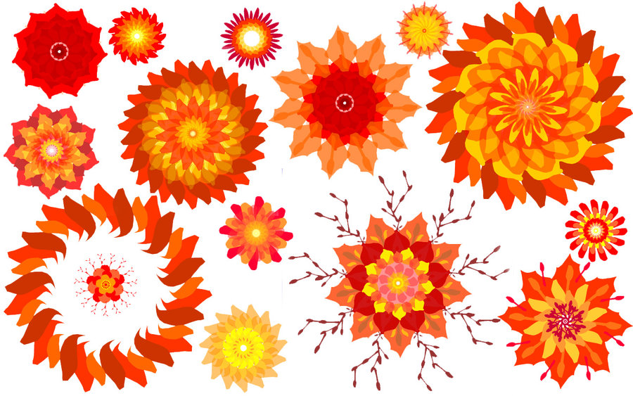 Autum And Flowers Free Download Png Clipart