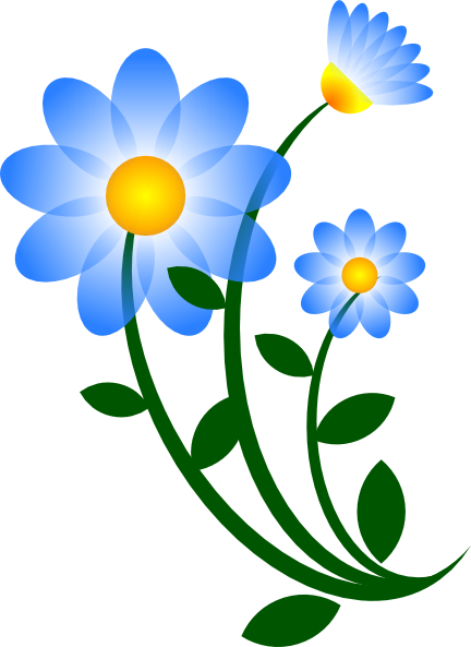 Of Blue Flowers Images Image Png Clipart