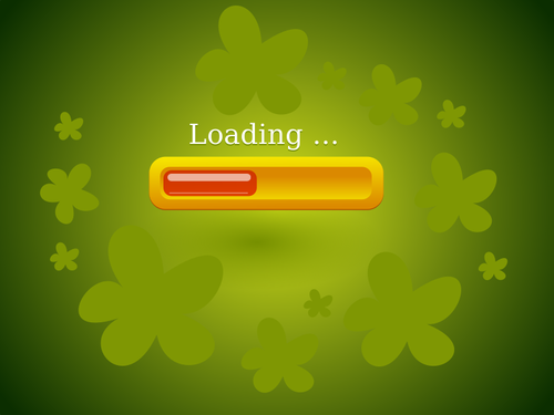 Of Green Flowers Game Loader Screen Clipart