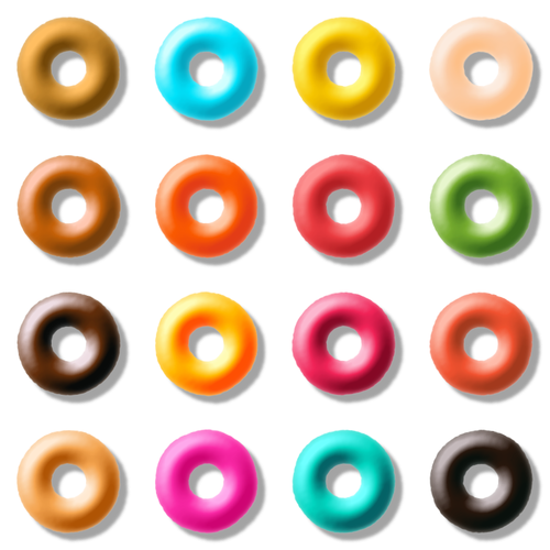 Colorful Donut Set Clipart