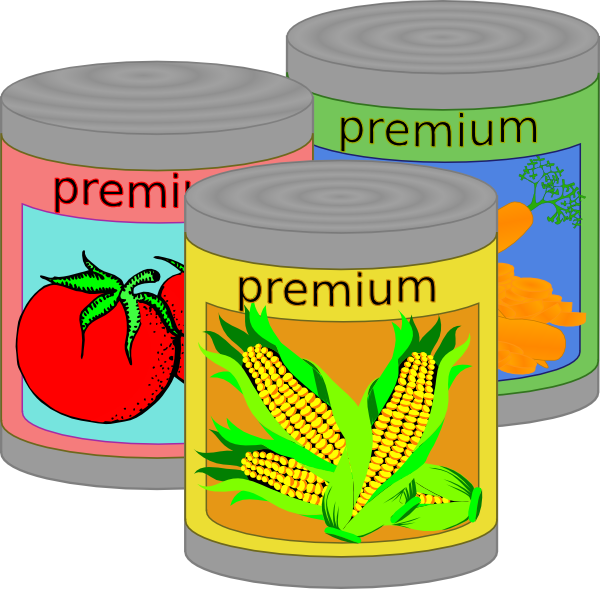 Canned Food At Vector Clipart Clipart