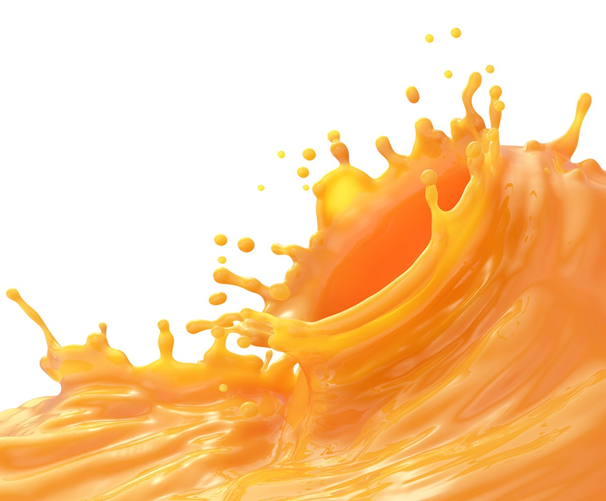 Liquid Effect Element Juice Splash Orange Clipart