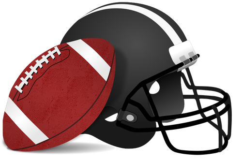 Helmet And Ball For American Football Clipart