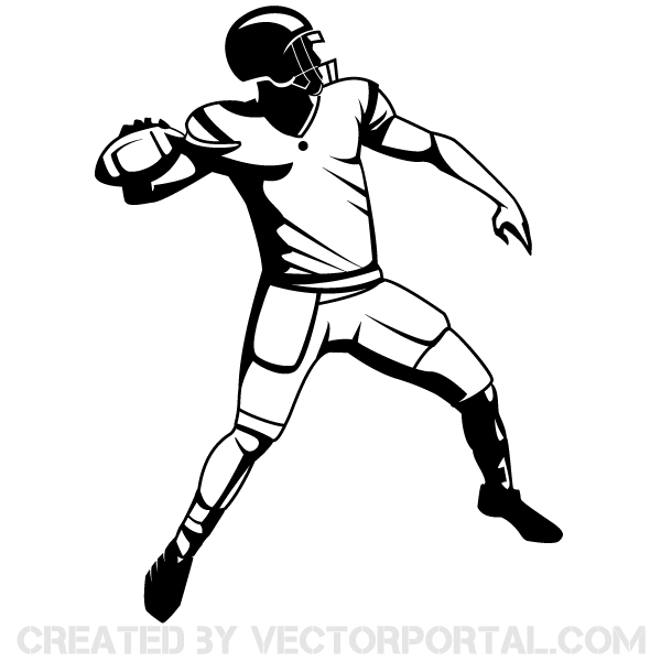 Clip Art Football Player Download Vector Art Clipart