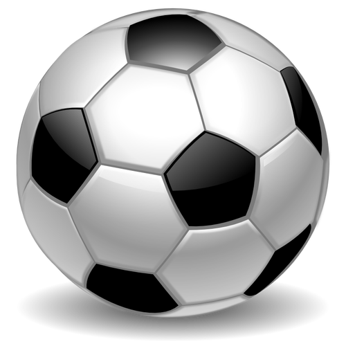 Football With White Hexagons And Black Pentagons Clipart