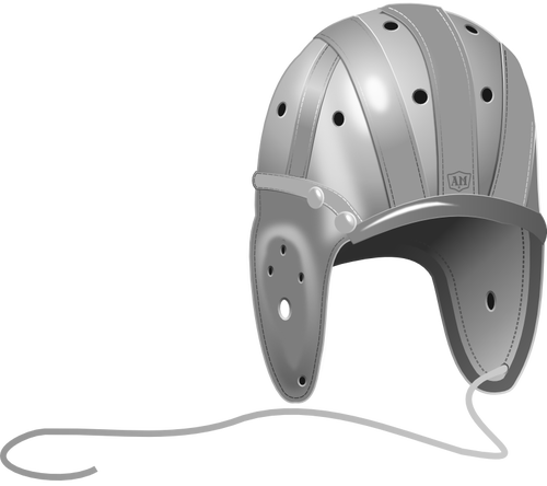 Rugby Helmet Grayscale Clipart