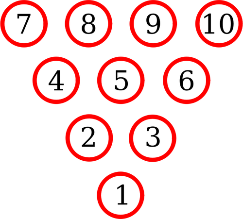 Bowling Pins Diagram Clipart