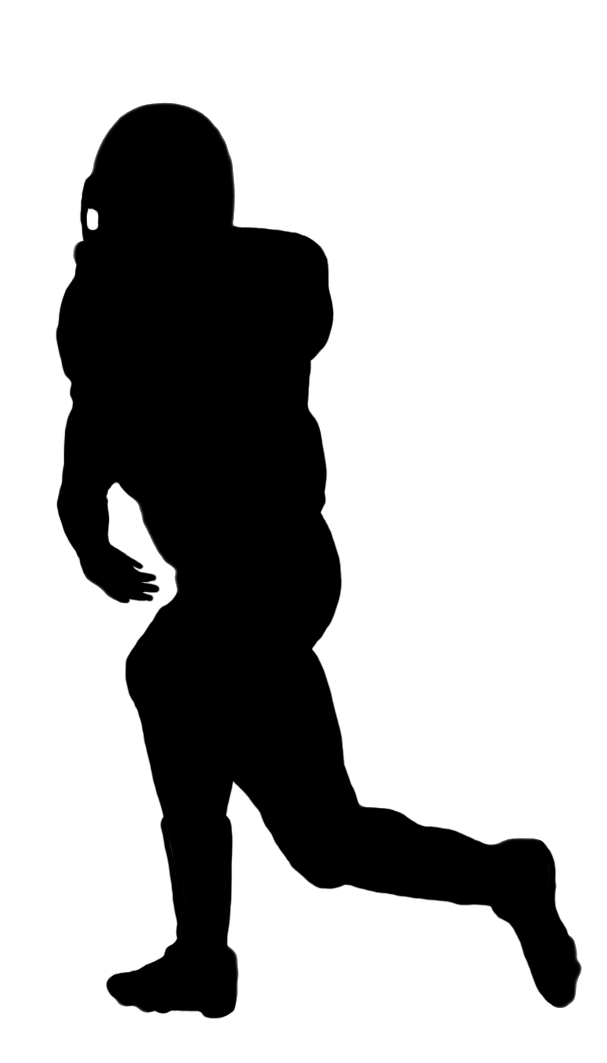 Football Player Running Silhouette Png Images Clipart