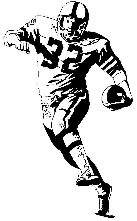 Drawing Of A Football Player Png Image Clipart