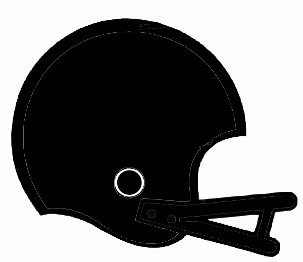 Black Football Helmet At Clker Vector Clipart