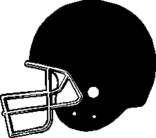 Football Helmet Black And White Football Clipart