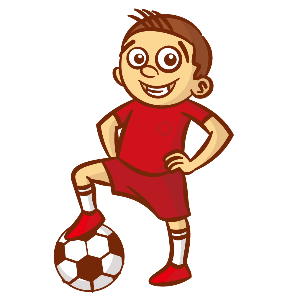 Cute Football Sports Vector Graphics Outfit Cartoon Clipart