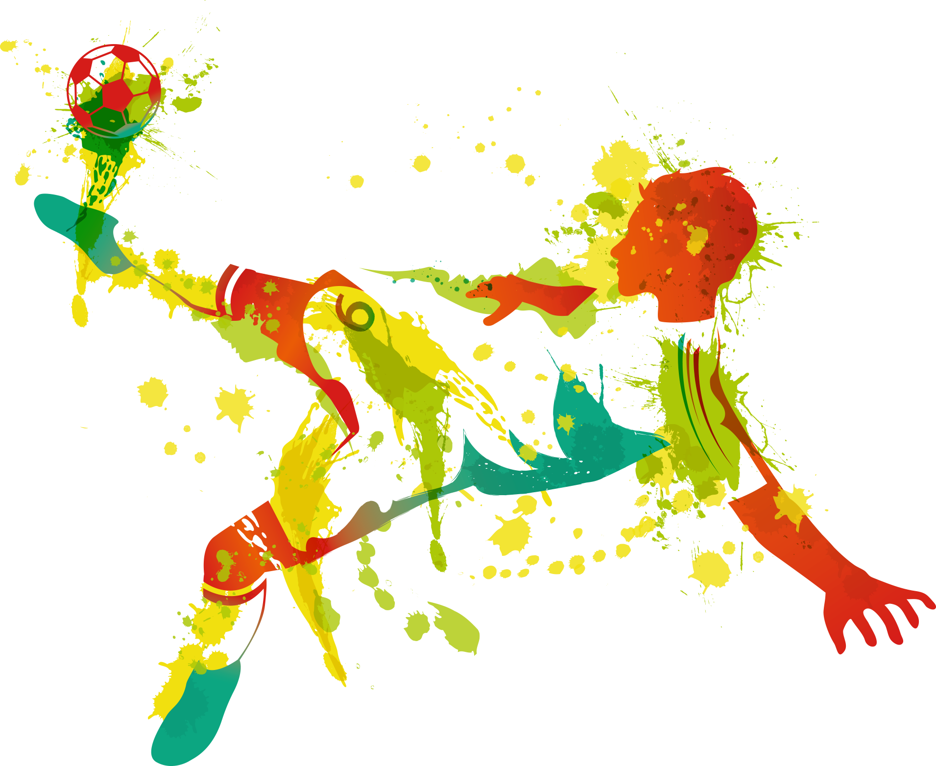 Vector Football Footballer Ink HD Image Free PNG Clipart