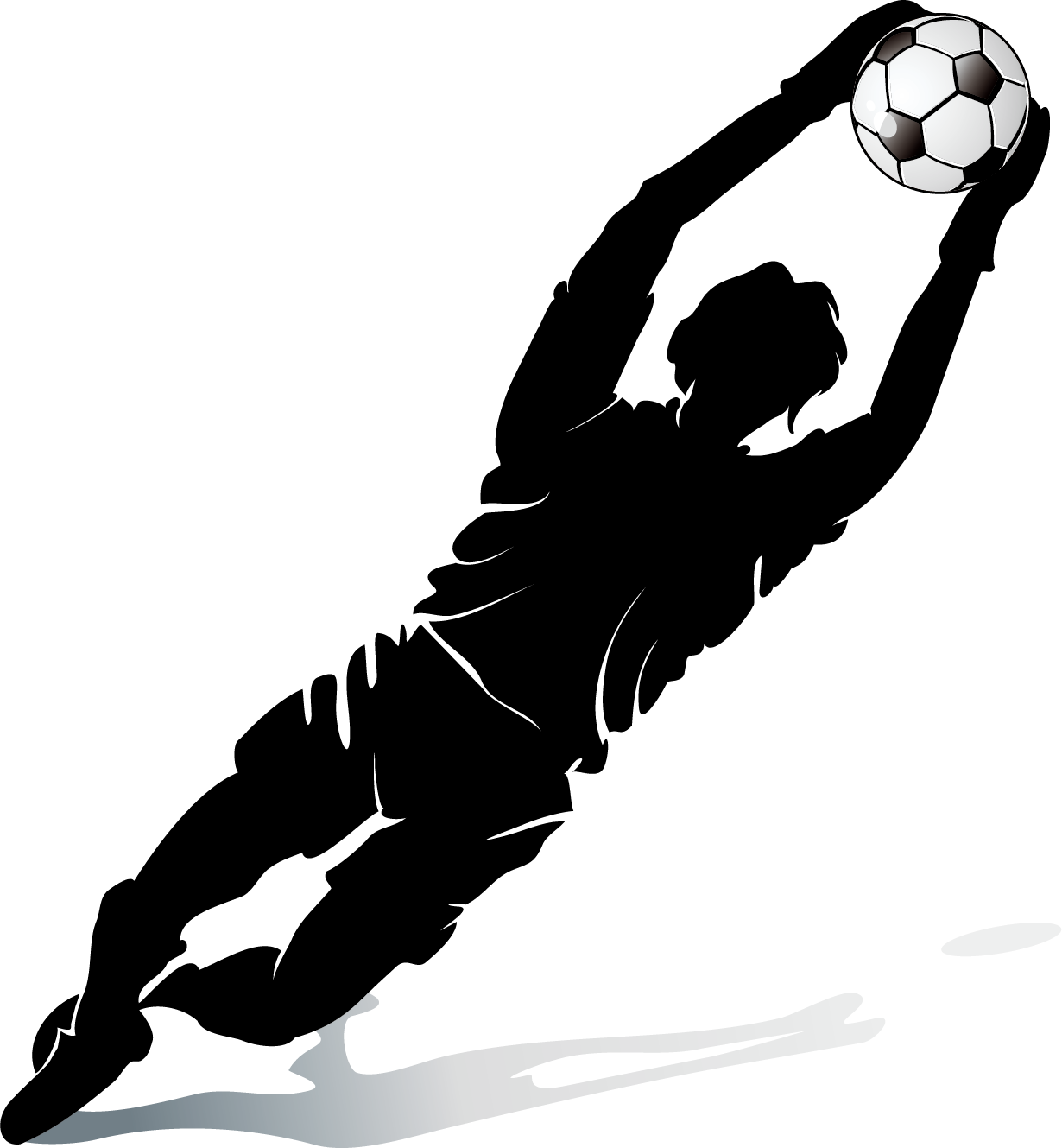 Player Football Silhouette Free Transparent Image HQ Clipart