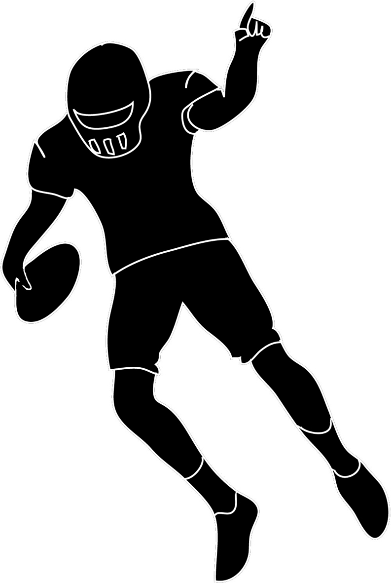 Football Player Outline Hd Image Clipart
