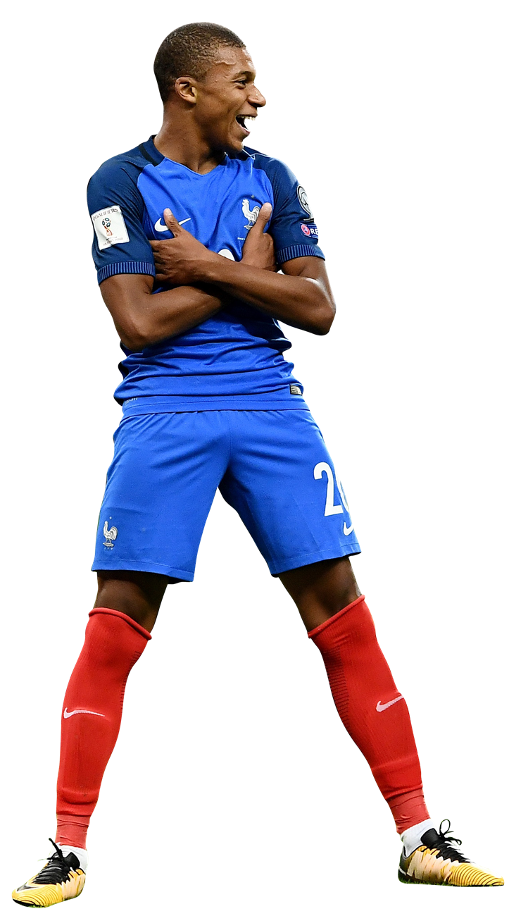 Kylian National Football France Player Mbappé Team Clipart