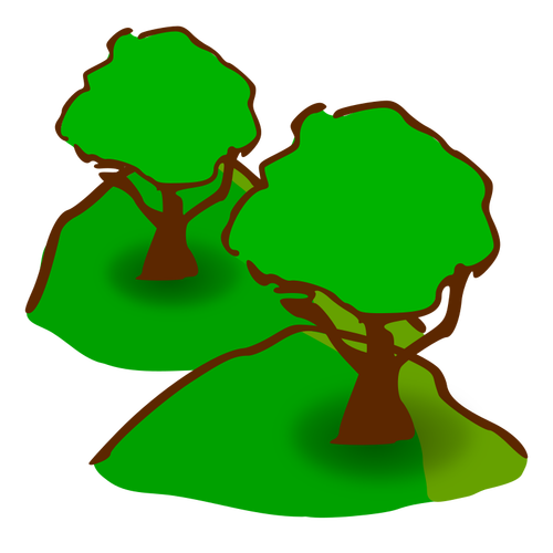 Forested Hills Clipart