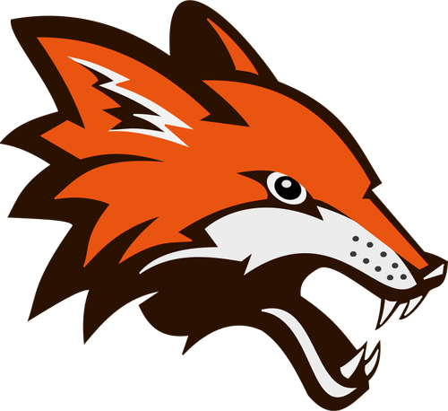 Angry Orange Fox Clipart