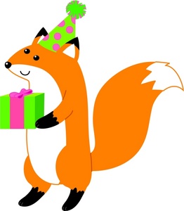 Fox Image A Fox Wearing A Party Clipart