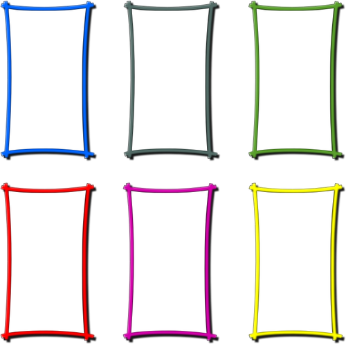 Of Set Of Colored Frame Borders Clipart