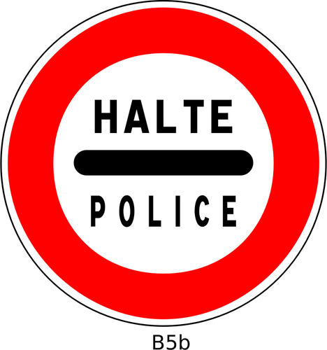 Of Stop Border Police Traffic Sign Clipart