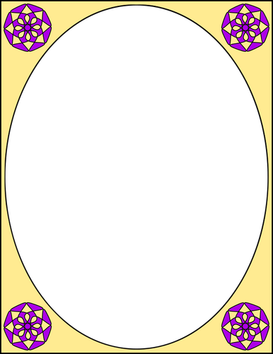 Oval Frame With Decorations Clipart