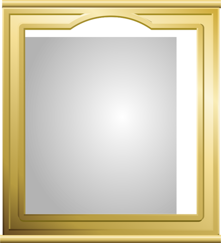 Mirror In Golden Frame Clipart