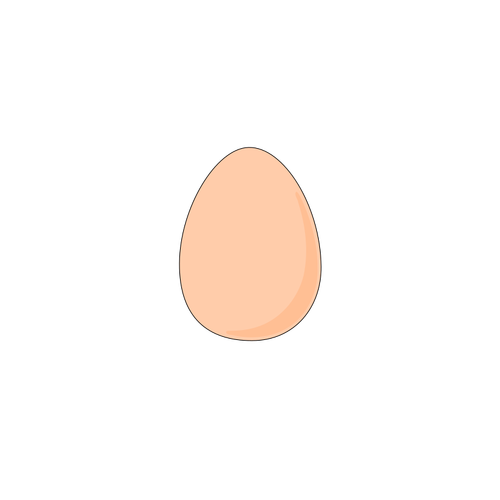 Of Egg With Black Border Clipart