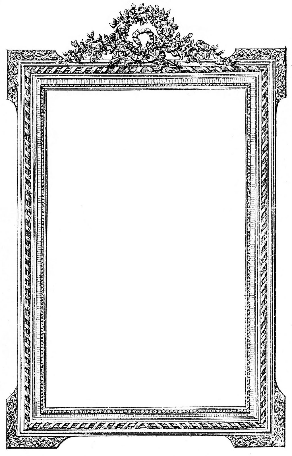 Antique French Picture Frame Image The Graphics Clipart