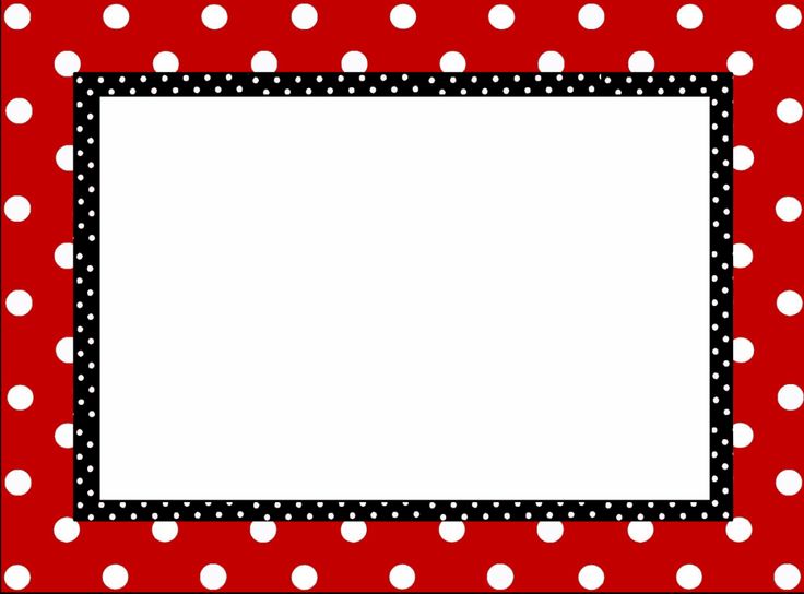 Red Polka Dot Frame Transparent Image Clipart