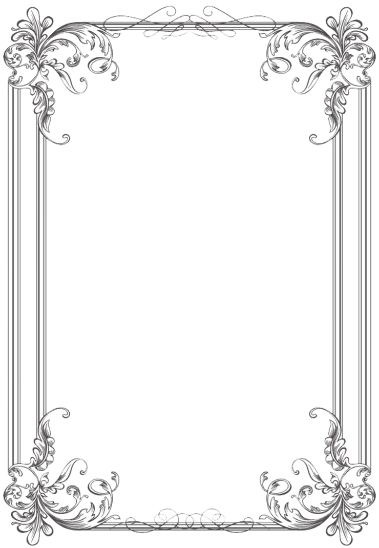 And Picture Word Vintage Wedding Invitation Frames Clipart