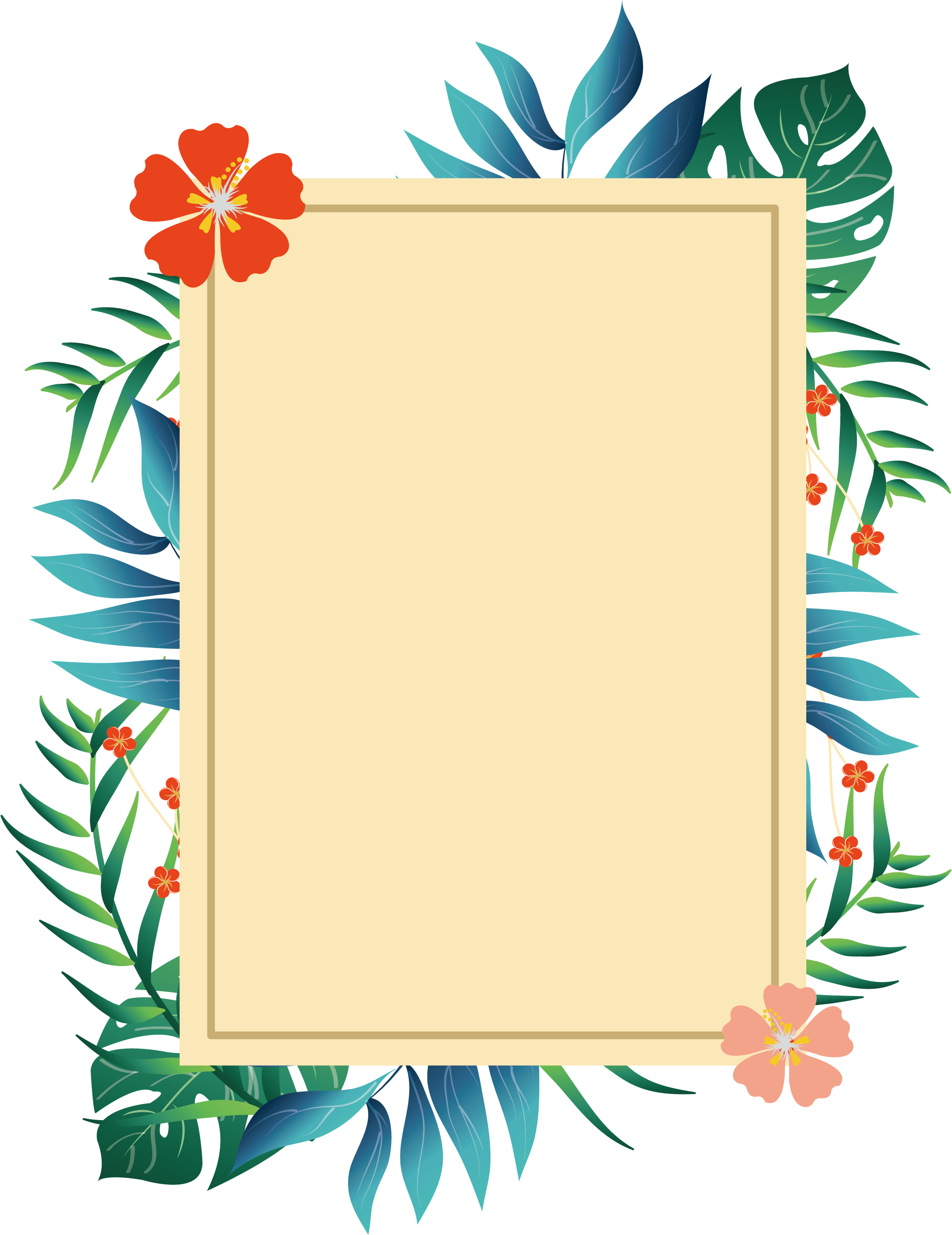 Download Picture Plant Romantic Summer Poster Frame Borders Clipart PNG Fre...
